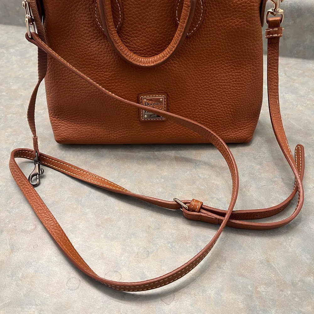 Dooney and Burke Pebble Leather Crossbody Satchel - Picture 2 of 3